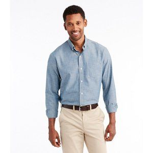 Men's Easy-Care Chambray Shirt, Traditional FitSize XL